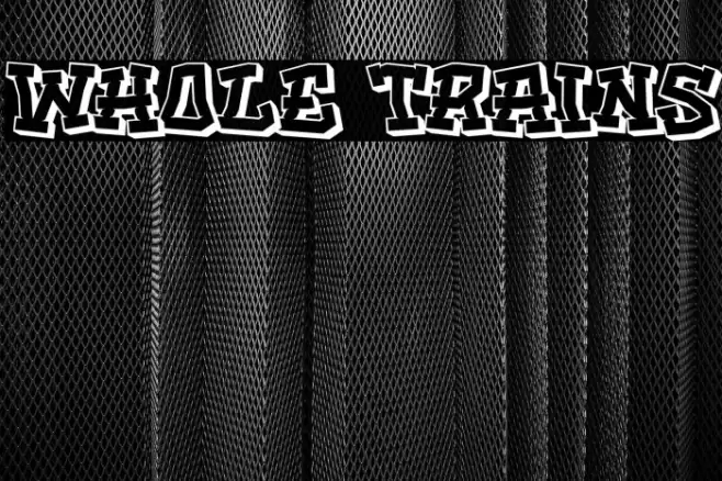 Whole trains Font examples