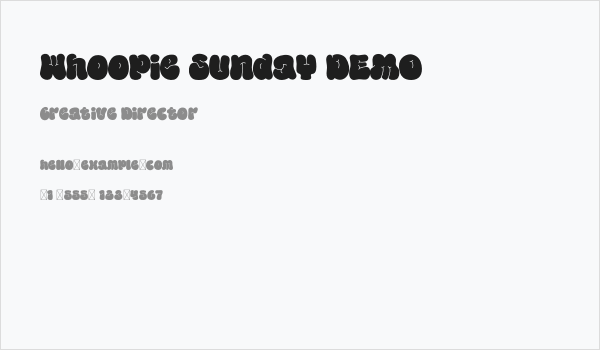 Whoopie Sunday DEMO Business Card