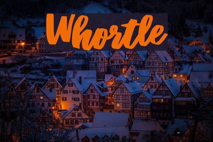Whortle Font examples