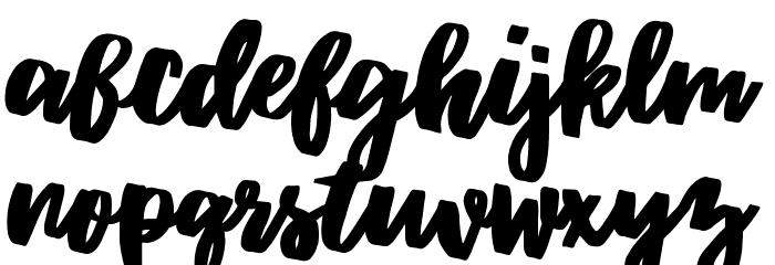 Whortle Font LOWERCASE