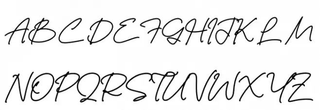 Whotney Haeston Font UPPERCASE