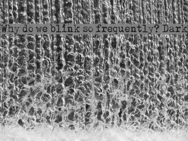 Why do we blink so frequently? Dark Schriftart examples