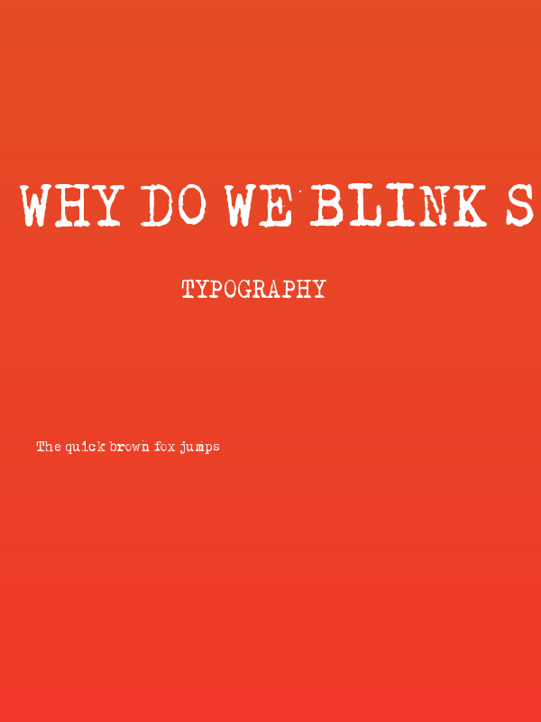 Why do we blink so frequently? Dark Poster