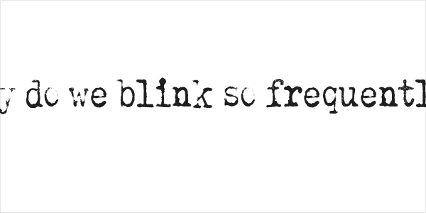 Why do we blink so frequently? Logo