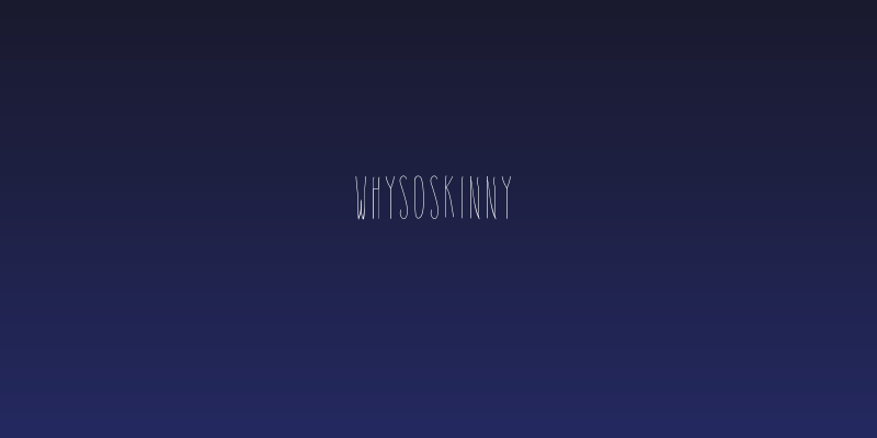 WhySoSkinny Social Header