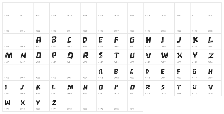 Whynot Character Map