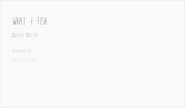 what ~ fish Business Card
