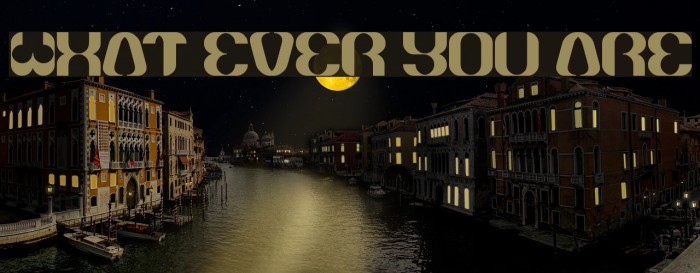 what ever you are Font examples