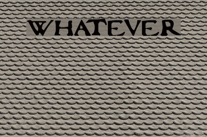 whatever Font examples