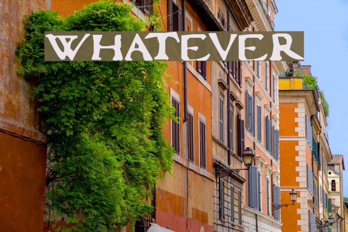 whatever Font examples