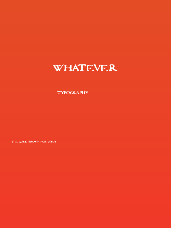 whatever Poster