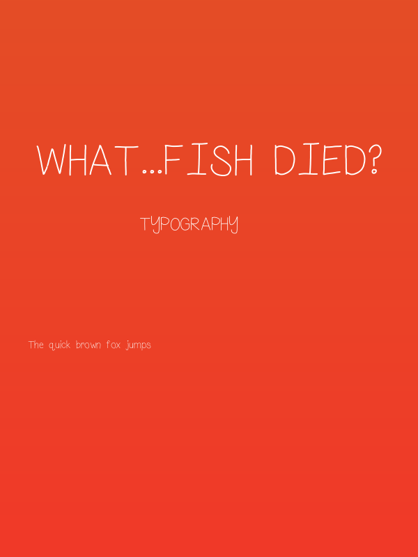 what...fish died? Poster
