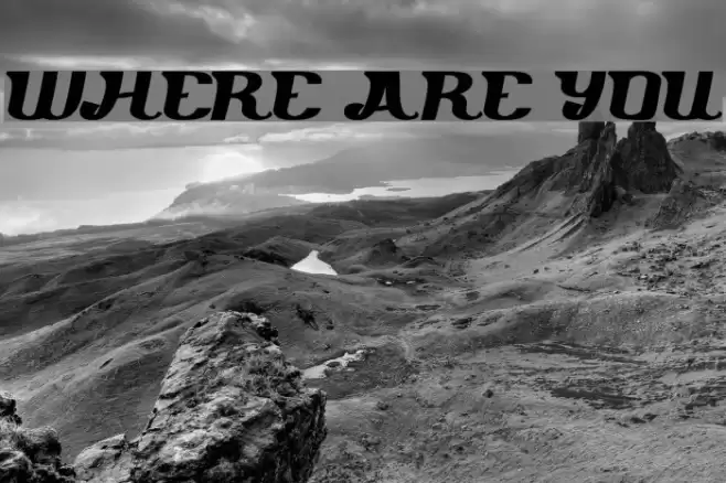 where are you Font examples
