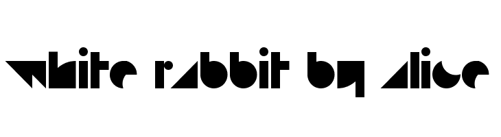 white rabbit by alice Font
