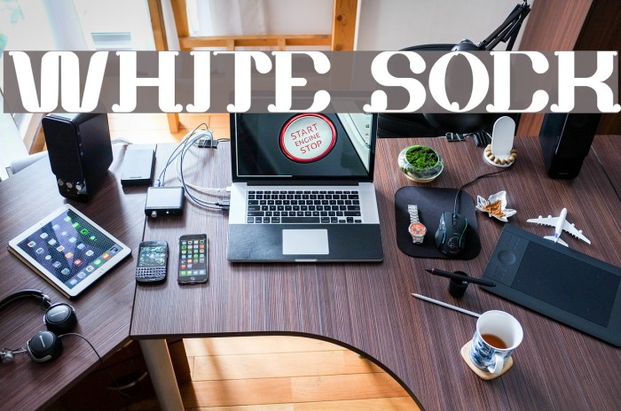 white sock Font examples