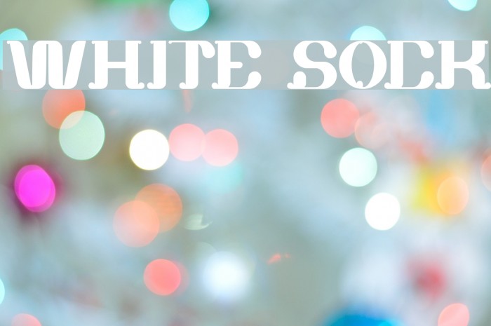 white sock Font examples