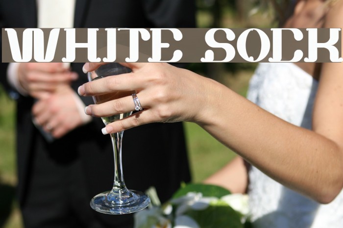 white sock Font examples