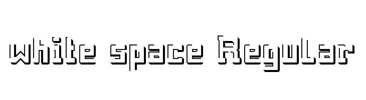 white space Regular Font