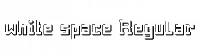 white space Regular  免费字体下载