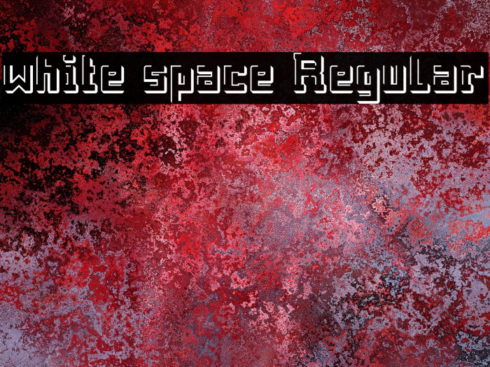 white space Regular Font examples