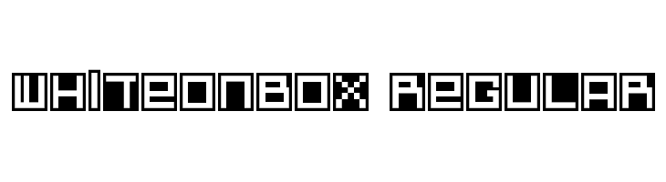 whiteonbox Regular  Frei Schriftart Herunterladen