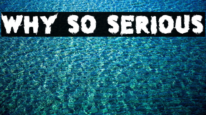 why so serious Example 1