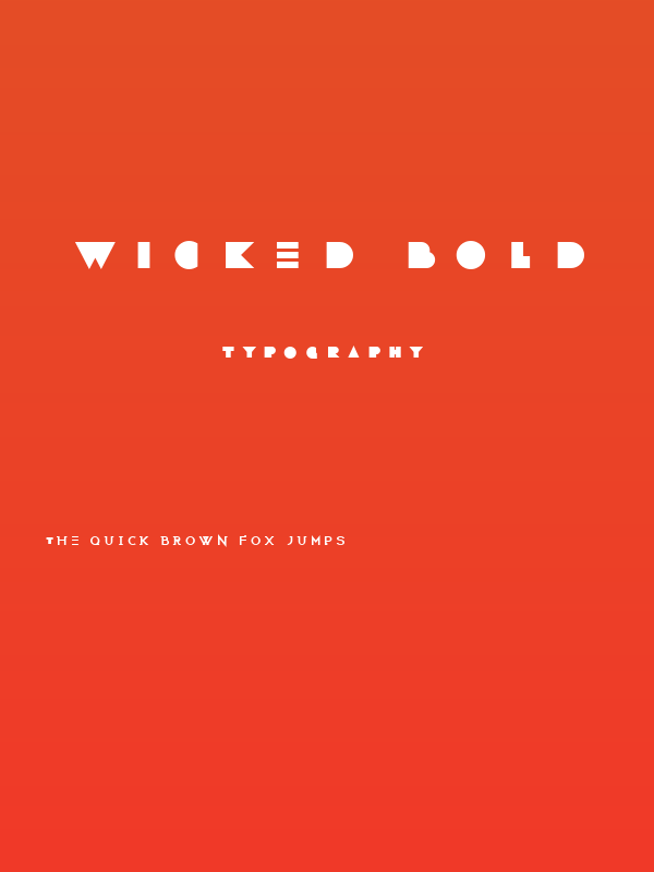 WICKED BOLD Poster