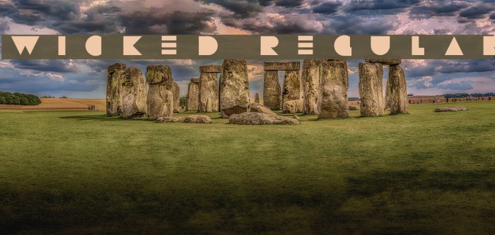 WICKED REGULAR Font examples