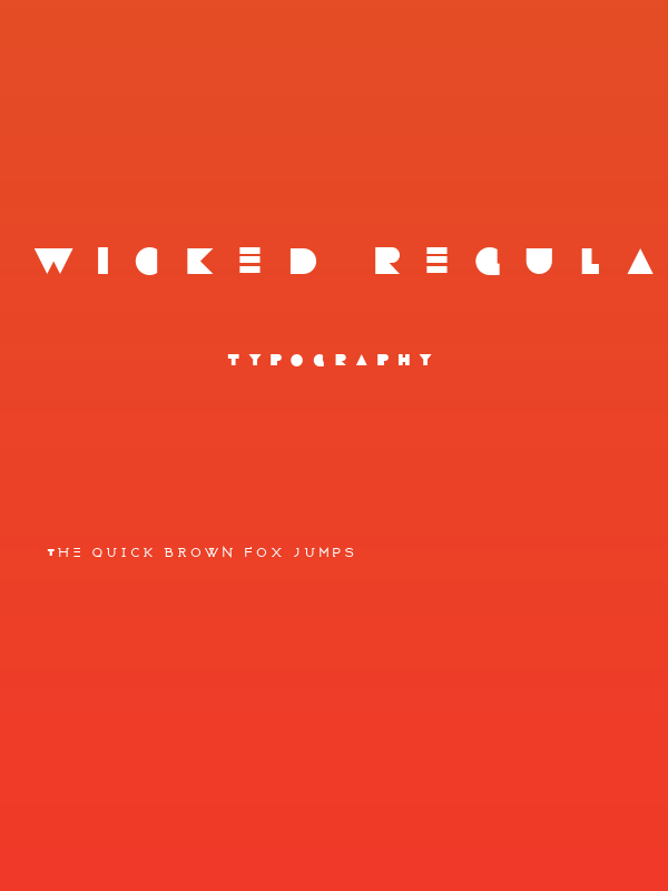 WICKED REGULAR Poster