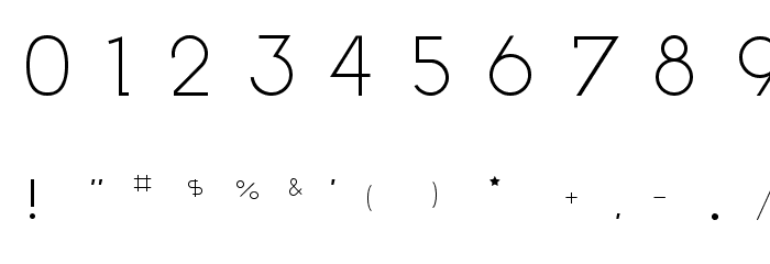 WICKED THIN Font OTHER CHARS