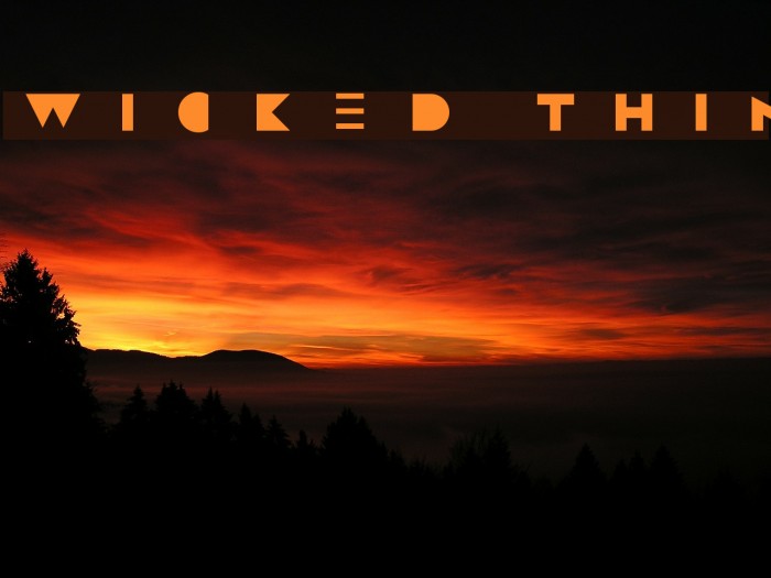 WICKED THIN Font examples