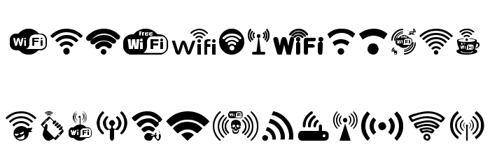 WIFI Font LOWERCASE