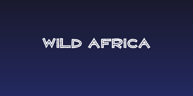 WILD AFRICA Social Header