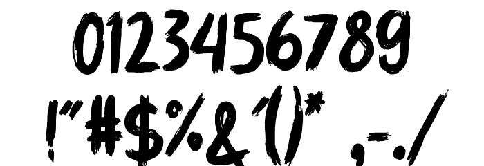 WILD BRUSH Font OTHER CHARS
