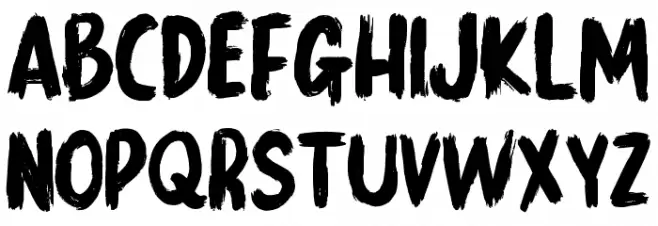 WILD BRUSH Font UPPERCASE