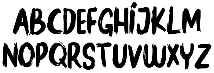 WILD BRUSH Font LOWERCASE