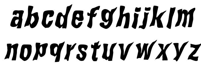 WILD2 Ghixm NC Bold Italic Font LOWERCASE