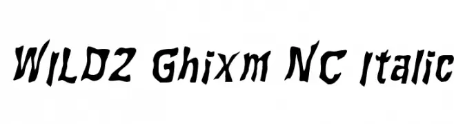 WILD2 Ghixm NC Italic  नि: शुल्क फ़ॉन्ट्स डाउनलोड