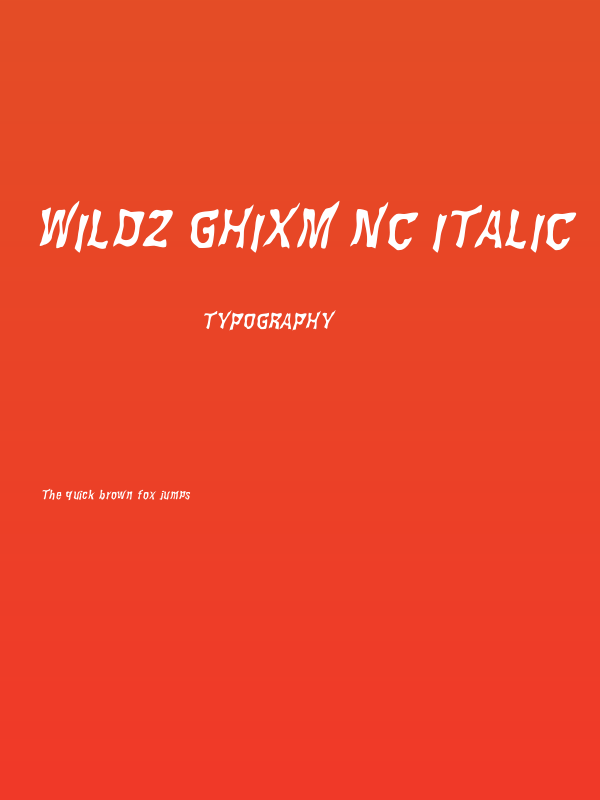 WILD2 Ghixm NC Italic Poster