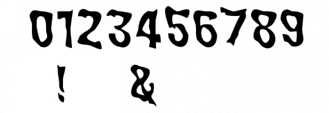 WILD2 Ghixm NC Font OTHER CHARS