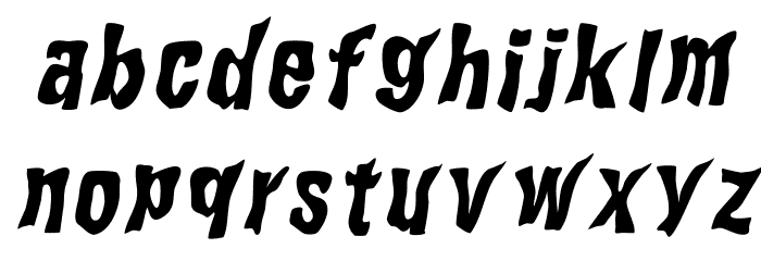 WILD2GhixmNC-BoldItalic Font LOWERCASE