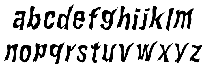 WILD2GhixmNC-Italic Font LOWERCASE