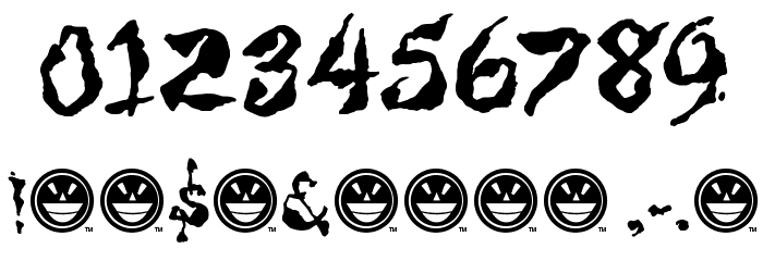 WILD3 Infected Hurt Normal Font OTHER CHARS