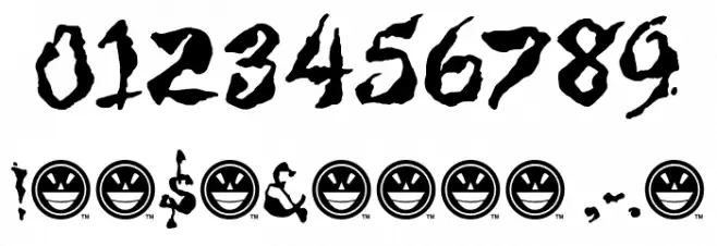 WILD3 Infected Hurt Normal Font OTHER CHARS