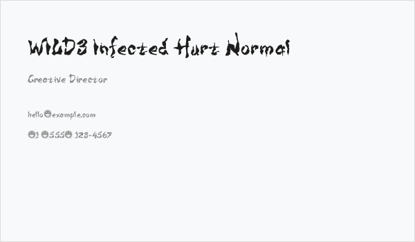 WILD3 Infected Hurt Normal Business Card