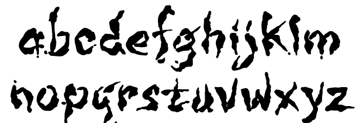 WILD3 Infected Hurt Normal Font LOWERCASE