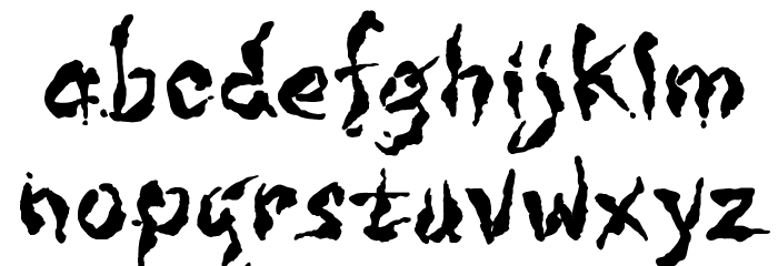 WILD3 Infected Hurt Normal Font LOWERCASE