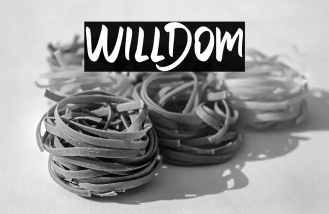 WILLDOM Font examples