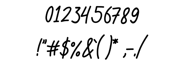 WILLONALINE DEMO Font OTHER CHARS
