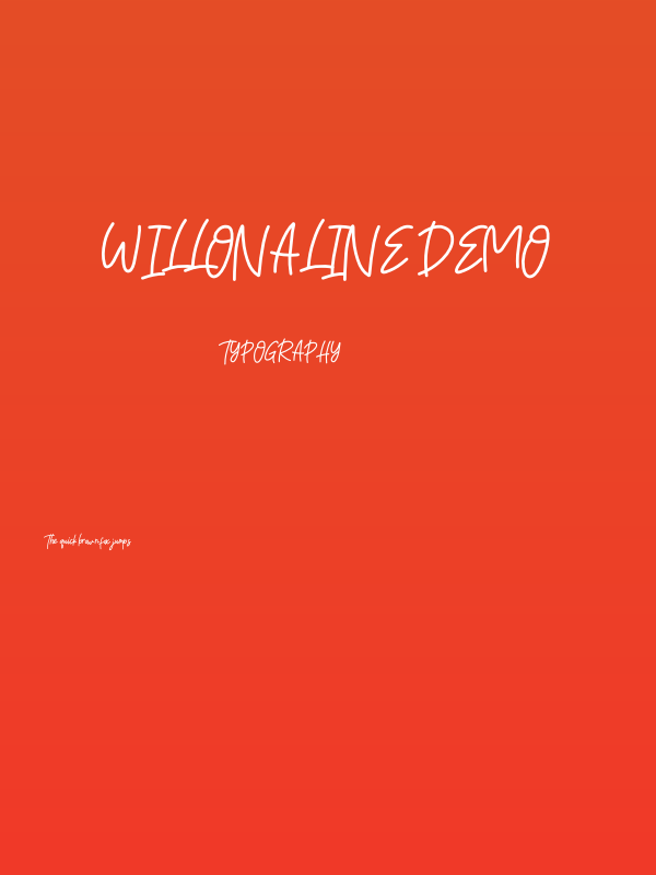 WILLONALINE DEMO Poster